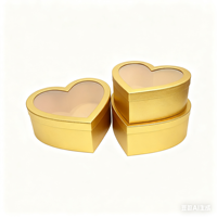 Nouveauté - Coffret cadeau d'amour - Bouquet de roses et de fruits roses - Coffret de fleurs en forme de cœur pour la Saint-Valentin avec fenêtre en PVC transparent