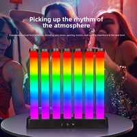 Lampu Ambient Gaming RGB, Lampu Ritme Aktif Suara untuk Komputer Desktop, Lampu Malam Mini untuk Belajar