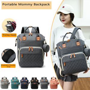 2025 New <b>Large</b>-<b>Capacity</b> Mother <b>Backpack</b> Portable Travel Mommy Bag Bottle Diaper Multi-compartment Mother and Baby Bag - Product Image 5