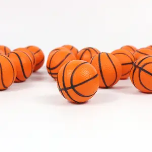 Groothandel 4Cm Foam Pu Basketbal Stress Speelgoed Taart Decoratie Accessoires Feest Gunsten Grappige Educatie Basketbal Speelgoed]
