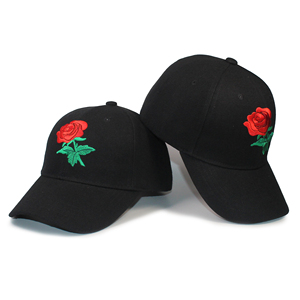 Gorra de béisbol con bordado Floral <span class=keywords><strong>para</strong></span> hombre y mujer, gorro de béisbol con bordado de rosas, ajustable - Product Image 1