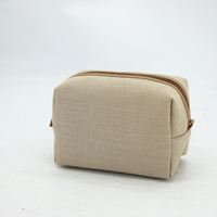 Pochette cosmétique réutilisable et lavable en coton, organiseur de maquillage avec logo personnalisé pour le rangement de cosmétiques et de produits de toilette