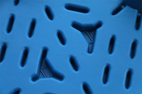 Palette européenne à face unique 1000*1000*150mm Palette de transport en plastique HDPE de faible puissance Entrée à 4 voies 4000KG Charge statique 1000KG Dynamique