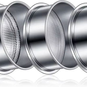 Tamis de laboratoire en acier inoxydable 304, mailles 200, 80 et 10 (0,074, 0,18 et 2 mm), diamètre 4 pouces, pour laboratoire - Product Image 2