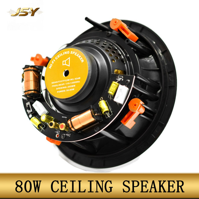 80W Embedded Speaker 2nd Road 8 Ohms 92dB Ceiling Speaker Suitable for the Family Designed for High-quality Audio Systems