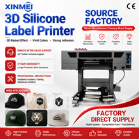 Imprimante UV DTF professionnelle XINMEI 600 mm pour la production de logos en silicone 3D et d'étiquettes en TPU par transfert thermique
