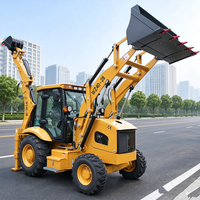 Backhoe Loader 4x4 Langsung dari Pabrik untuk Transportasi Taman Kota, Peternakan, dan Penanganan Material