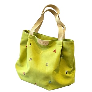 Bolsa de Lona Ecológica de Gran Capacidad con Estampado de Letras, Reutilizable para el Uso Diario, Regalo Promocional, con Logotipo Personalizado - Product Image 1