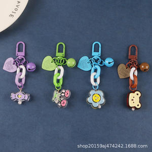 กระดิ่งรูปหัวใจสัตว์น่ารักใหม่พวงกุญแจห่วงโซ่เปิดสำหรับตกแต่งกระเป๋าคู่แบบมิกซ์แอนด์แมตช์สุดสร้างสรรค์ - Product Image 3