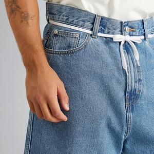 Bán Buôn Biểu Tượng Tùy Chỉnh Quá Khổ Skate Denim Quần Short Cho Nam Giới 100% Cotton Thiết Kế Quần Short Jean - Product Image 4