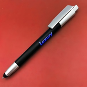 Stylo bille créatif promotionnel 3 en 1 avec lumière LED, laser et impression de logo personnalisé, en plastique, encre bleue/noire 1,0 mm, tactile - Product Image 5