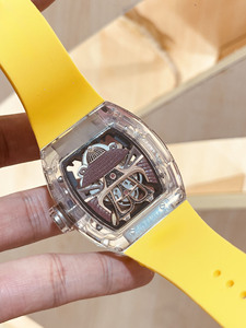 Reloj Mecánico de Cerámica con Cristal, Tourbillon Integral Grabado a Mano, Deslumbrante - Product Image 5