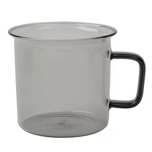 Tazza in Vetro Trasparente Blu con Manico, Design Minimalista, Resistente al Calore, per Caffè e Tè, Casa e Caffetteria - Product Image 1