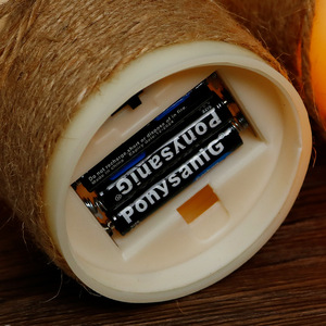 Lilin LED Tanpa Api Berbentuk Tali dengan Kontrol Jarak Jauh, Bergaya <span class=keywords><strong>Rustic</strong></span>, Berbahan Plastik, dan Dioperasikan dengan Baterai - Product Image 5