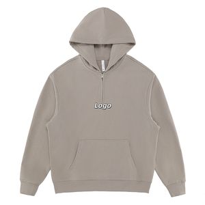 Fabricants de sweats à capuche personnalisés avec logo, 100% coton, 400 g/m², boucle épaisse, fermeture éclair 1/4, motif, grande taille, sweat à capuche ample, <span class=keywords><strong>pantalon</strong></span> de survêtement, ensembles de survêtements - Product Image 3