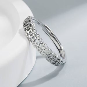 Anillos de Pareja con Diseño de Moneda Tradicional China, Anillo Ajustable para Parejas, Anillo de la Buena Suerte, Anillo de Moneda Antigua China - Product Image 3