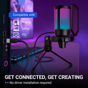<span class=keywords><strong>Fifine</strong></span> A6V RGB ไมโครโฟนสำหรับเล่นเกมไมโครโฟนคอนเดนเซอร์ USB ปรับได้อย่างรวดเร็วและปิดเสียงด้วยการสัมผัสเพียงครั้งเดียวสำหรับการสตรีมมิ่งพีซีการบันทึกพ็อดคาสท์ - Product Image 3