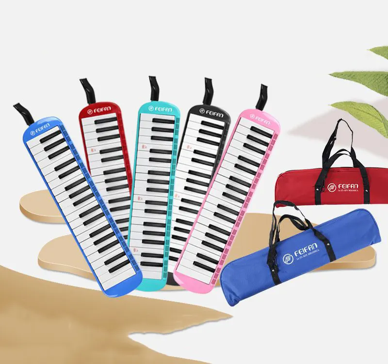 Melodica กระบอกปากทำจากผ้าออกซ์ฟอร์ด,ปากออร์แกนแบบนุ่ม37คีย์พร้อมปากเป่า