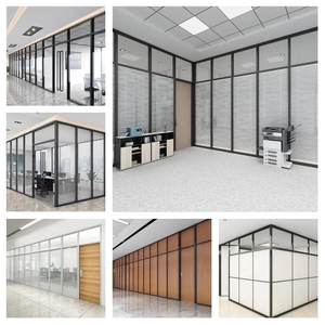 Mampara de Vidrio Simple Insonorizada SZMK 2026, Pared Desmontable Comercial con Marco de Aluminio, División Moderna para Oficina, Uso en Exteriores - Product Image 5