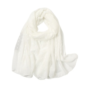 Moda puntos redondos protector solar suave chal nuevo estilo algodón Lino bufanda regalo Hijab chal bufanda para mujer - Product Image 6