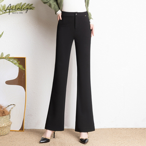 <span class=keywords><strong>Pantaloni</strong></span> Eleganti da <span class=keywords><strong>Donna</strong></span> OEM, <span class=keywords><strong>Classici</strong></span> <span class=keywords><strong>Neri</strong></span>, per Ufficio, Stile Svasato a Coda di Pesce - Product Image 2