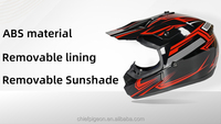 Casque de moto tout-terrain intégral avec double visière et coque en ABS pour VTT, fermeture rapide, toutes saisons