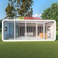 Maison Capsule Spatiale Apple Cabin, Cabine Modulaire Intelligente Préfabriquée Industrielle pour Maisonnette Intelligente à Panneaux Sandwich Ignifuges