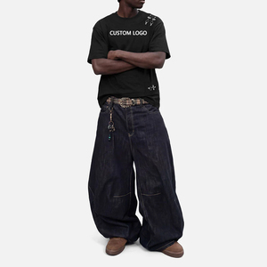<span class=keywords><strong>T</strong></span>-shirt décontracté à manches courtes pour homme, col rond, en coton noir, coupe oversize, style streetwear, avec logo personnalisé et détail fermoir homard, thème <span class=keywords><strong>pompier</strong></span> - Product Image 5