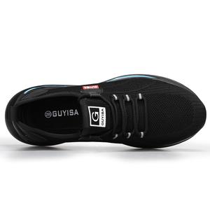 Chaussures de sécurité de travail pour la construction avec embout de protection, embout en acier, en cuir et en mesh, chaussures de sécurité industrielles pour hommes - Product Image 5