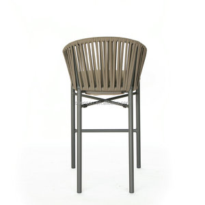 Conjunto de Muebles de Exterior Cómodos, Juego de Bar con Tejido de Cuerda, Silla Alta de Aluminio - Product Image 6
