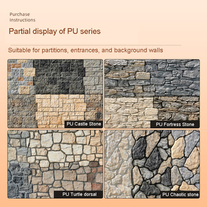 Placage en <span class=keywords><strong>pierre</strong></span> PU imperméable de Style chaud pour <span class=keywords><strong>intérieur</strong></span> pierres décoratives Faux pour mur Faux bloc <span class=keywords><strong>pierre</strong></span> PU pour la décoration - Product Image 2