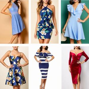 高品质二手女式连衣裙中国品牌A+++级全新涤棉材质尺码XS~3XL夏季批量批发 - Product Image 3