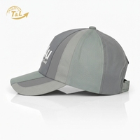 Casquette de camionneur 4U en maille respirante réglable unisexe pour l'extérieur printemps-été, chapeau 5 panneaux gris-vert
