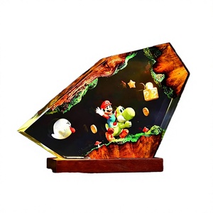 Mario et son ami Jesse, lampe de chevet en résine Art Déco, cadeau d'Halloween - Product Image 2