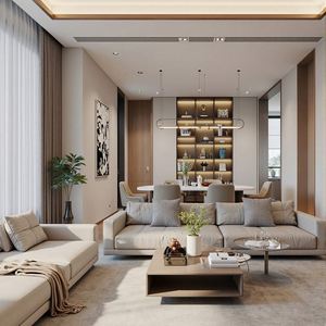 Meubles en bois sur mesure de luxe pour salon, chambre à coucher, conception de toute la maison avec application hôtelière et villa, solution de conception graphique - Product Image 1