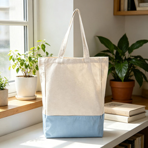 Bolsa de Compras de Algodón Personalizable de Gran Capacidad, Duradera, Ecológica y Reutilizable para Compras Diarias y Viajes Cortos - Product Image 1