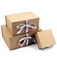 Boîtes cadeaux personnalisées en carton rigide, boîte magnétique, emballage de luxe, pliage avec couvercle rabattable, ruban