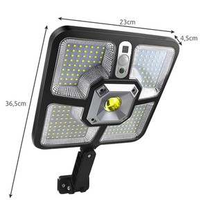 ไฟส่องสว่าง LED พลังงานแสงอาทิตย์ 8W พร้อมรีโมทคอนโทรล สำหรับใช้งานภายนอกอาคาร - Product Image 3