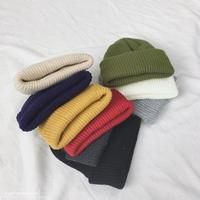 Gorro de punto de calavera lisa con puños Unisex de diseño personalizado de alta calidad