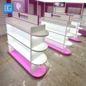 Negozio di articoli di bellezza mobili per la cura dei capelli scaffali di lusso negozio al dettaglio con fornitura di bellezza leggera - Product Image 3