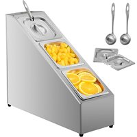 Bac de maintien au chaud GN 1/1 en acier inoxydable 201 pour buffet, avec grille, pour aliments chauds, usage professionnel en cuisine, certifié LFGB