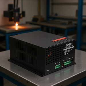 Alimentatore laser CO2 da 100W D0100HRSJF8 per incisori e taglierine, modello industriale con raffreddamento ad aria - Product Image 2