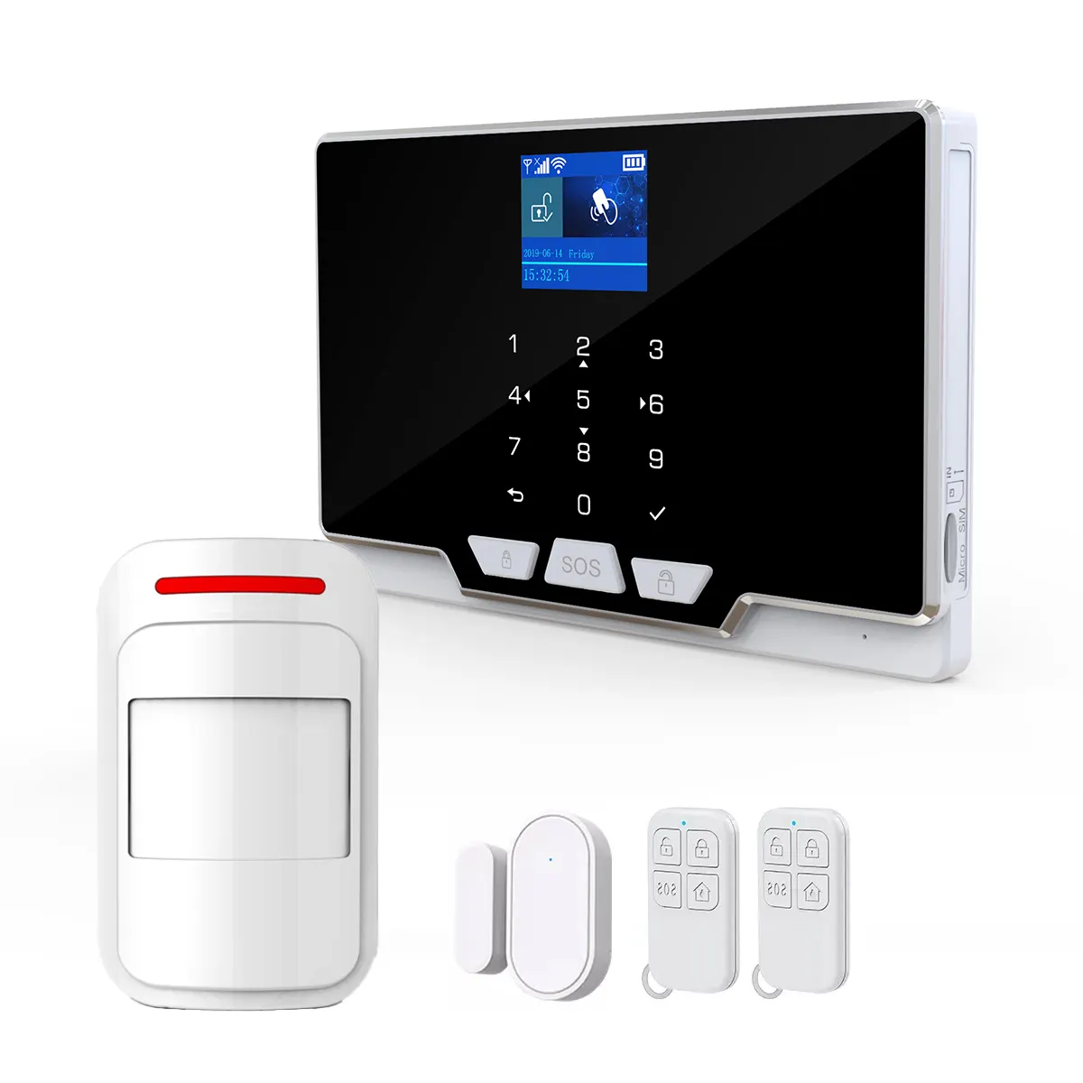 Factory direct selling Tuya Smart Door and Window Anti-theft Wifi Gsm Home Anti-theft Security Smart Home Alarm