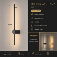 Applique murale moderne de chevet, design minimaliste de luxe, bande LED, aluminium doré, noir sable, 600 800 1000mm, pour chambre, hôtel, couloir
