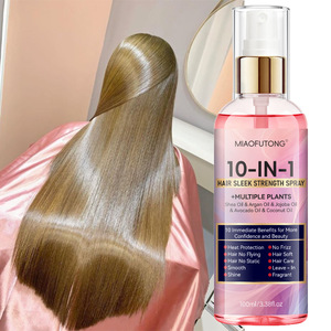 Portable 100ml 10-in-1 Leave-In <b>Hair</b> <b>Spray</b> Moisturizing <b>Hair</b> Treatment <b>for</b> Dry Frizzy <b>Hair</b> Smoothing Detangling - Product Image 1