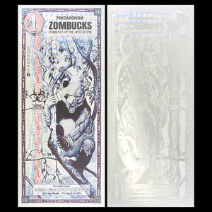 Zombucks Banconota Commemorativa in Argento 2026 Zombie Panda - Moneta Apocalyptica Unica in Lamina d'Argento, Oggetto di Collezione Sci-Fi e Regalo per Appassionati - Product Image 5