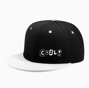 Gorra Snapback Unisex con Estampado COOL, Negra y Rosa, Visera Plana, Estilo Hip Hop, Ajustable, para Hombre y Mujer - Product Image 1