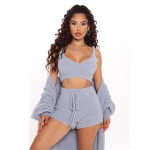 Ropa de <span class=keywords><strong>invierno</strong></span> para <span class=keywords><strong>mujer</strong></span>, la misma ropa de dormir para <span class=keywords><strong>mujer</strong></span>, <span class=keywords><strong>pijama</strong></span>, conjunto de <span class=keywords><strong>3</strong></span> <span class=keywords><strong>piezas</strong></span>, suéter, traje informal - Product Image 5