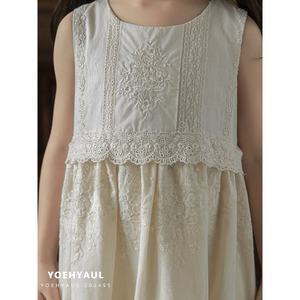 YOEHYAUL CX0014 estate fabbrica senza maniche ricamo bambini <span class=keywords><strong>vestito</strong></span> all'ingrosso personalizzato bambino <span class=keywords><strong>1</strong></span> <span class=keywords><strong>anno</strong></span> ragazze cotone <span class=keywords><strong>vestito</strong></span> estivo - Product Image 3