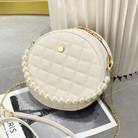 Petit sac rond femmes été mode épaule sac messager style classique losange mini sac rond